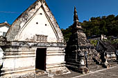 Luang Prabang, Laos - Wat Mai, That and other chapels inside the temple precinct. 